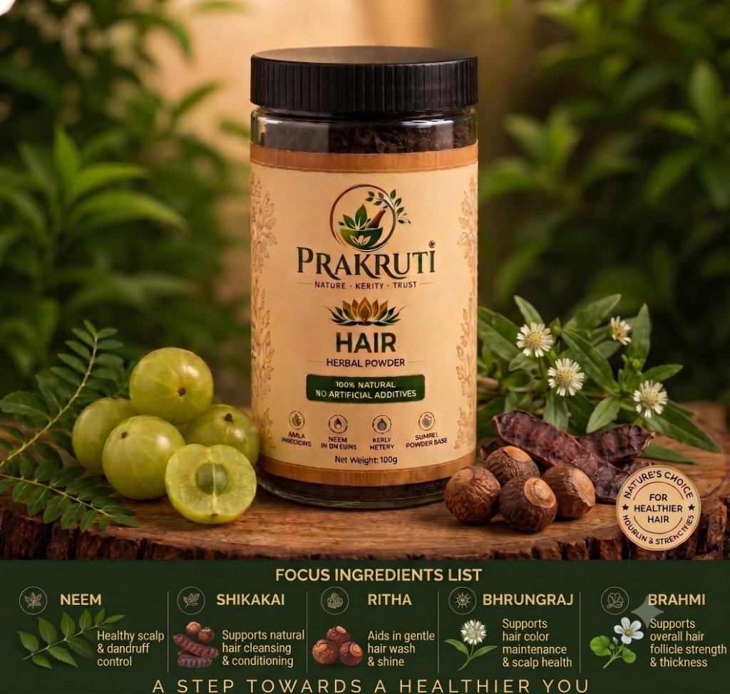 Hair Herbal Powder by Prakruti - 100g